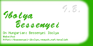ibolya bessenyei business card